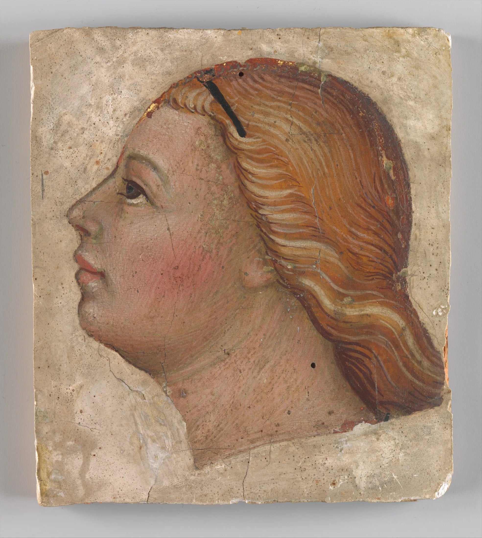 Tête d'ange de profil gauche - Taddeo di Bartolo image 1 tableau peint à l’huile sur toile
