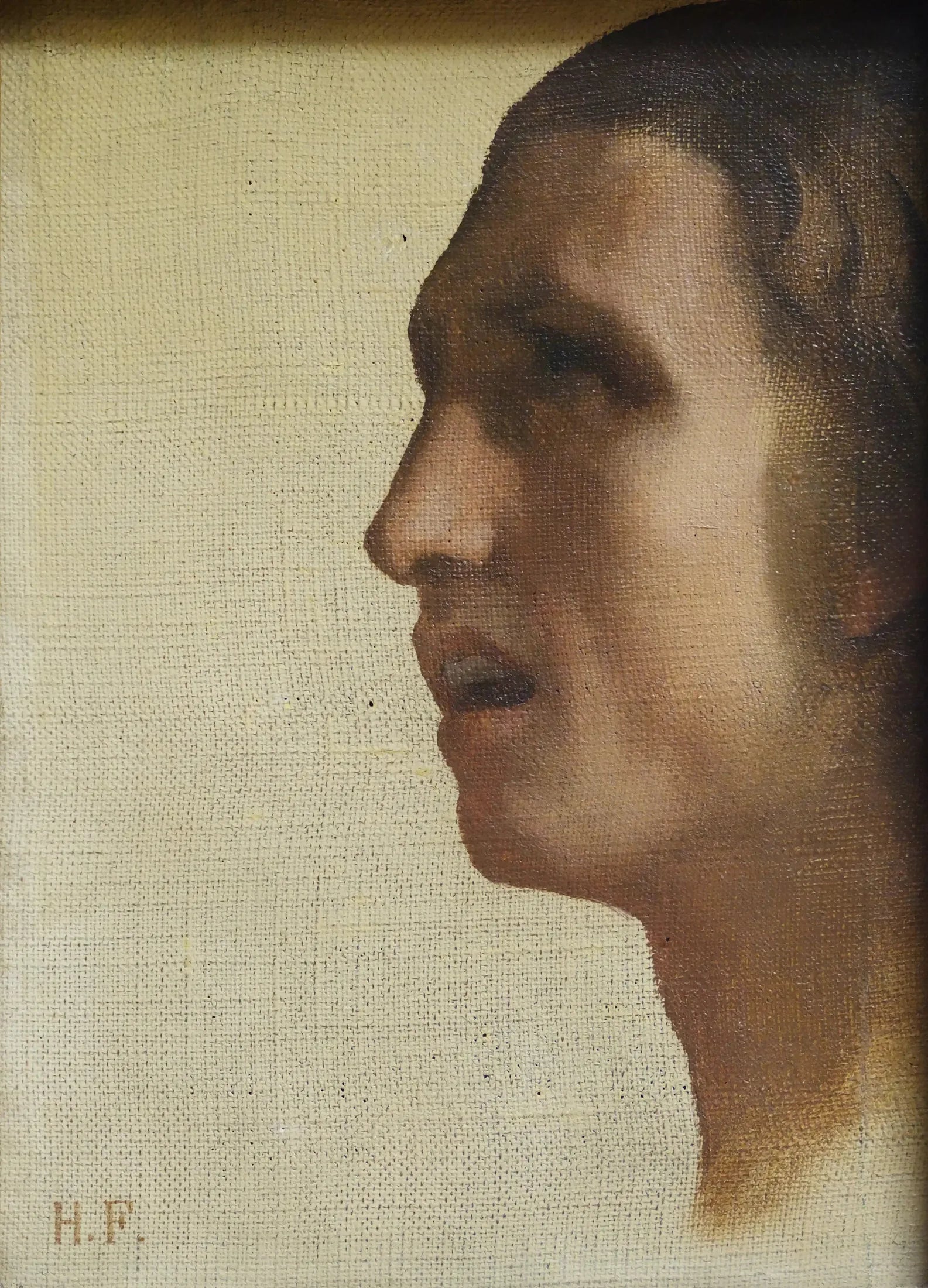 Tête d'homme de profil - Hippolyte Flandrin image 1 reproduction artisanale de tableau