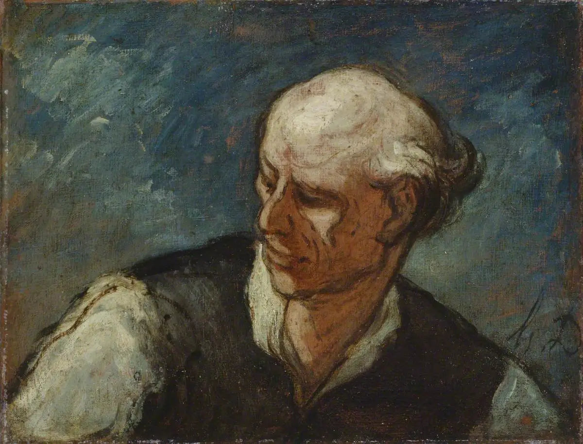 Tête d'homme - Honoré Daumier image 1 reproduction d’œuvre d’art à l’huile