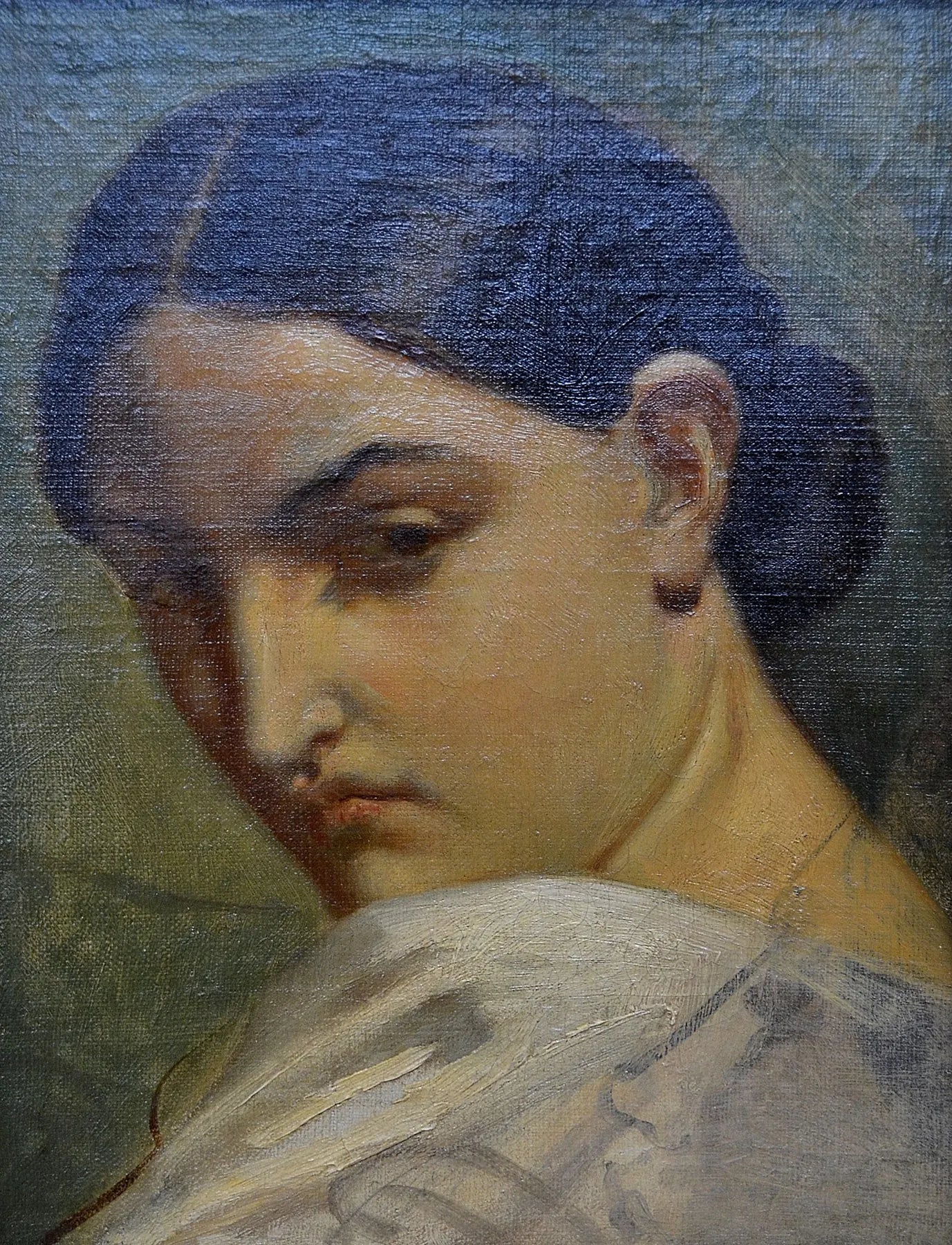 Tête d'Italienne - Théodore Chassériau image 1 reproduction de peinture à l’huile
