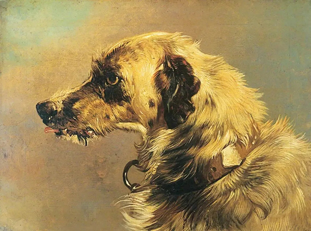 Tête d'un chien courant - Edwin Henry Landseer image 1 reproduction artisanale de tableau