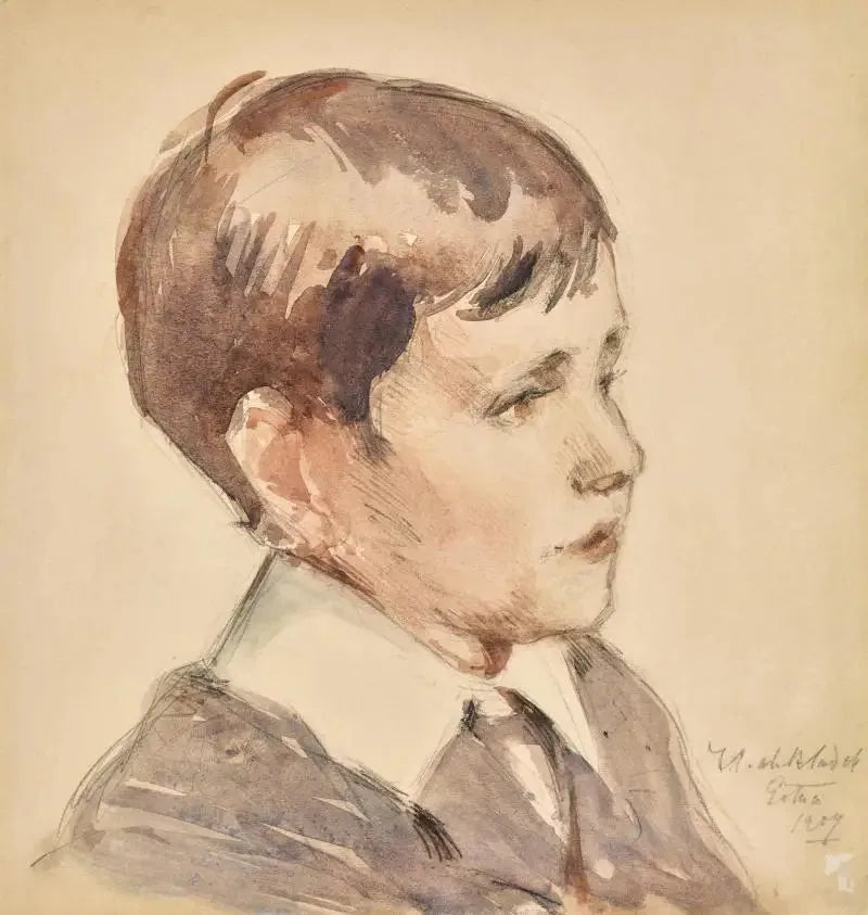 Tête d'un garçon - Francis Cadell image 1 copie peinte à la main à l’huile