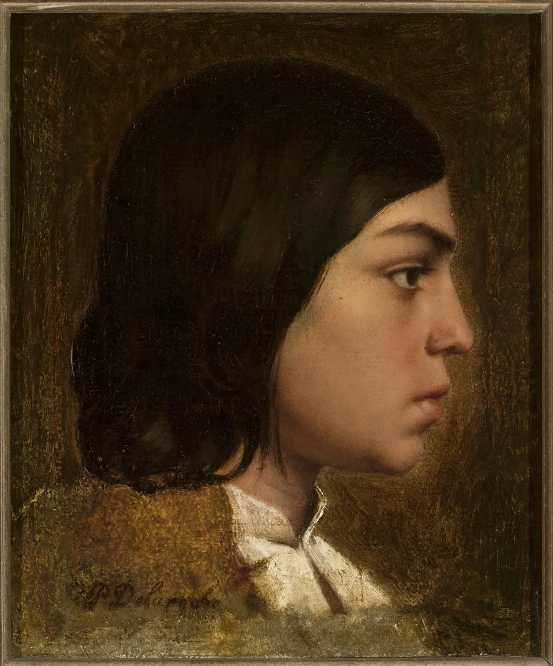Tête d'un garçon. - Paul Delaroche