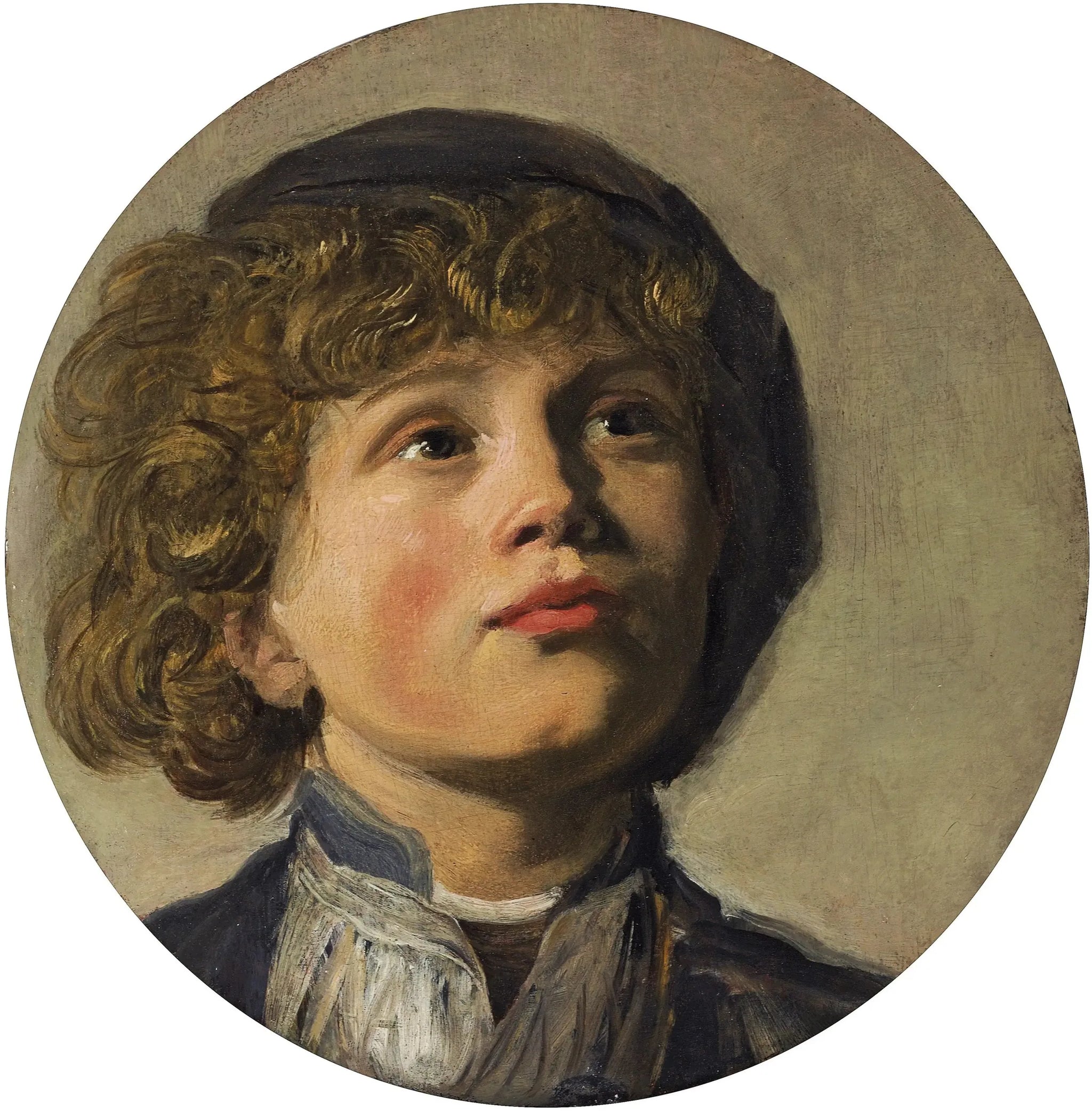 Tête d'un garçon portant un béret - Frans Hals image 1 reproduction artisanale de tableau