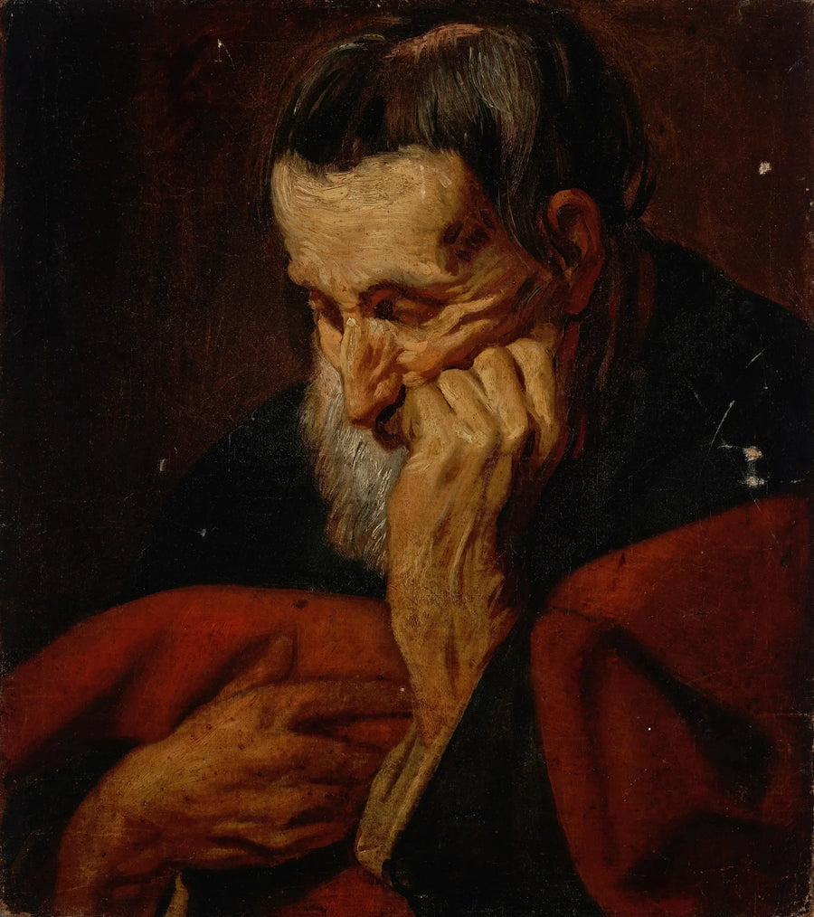 Tête d'un homme barbu, peut-être un apôtre - Jacob Jordaens
