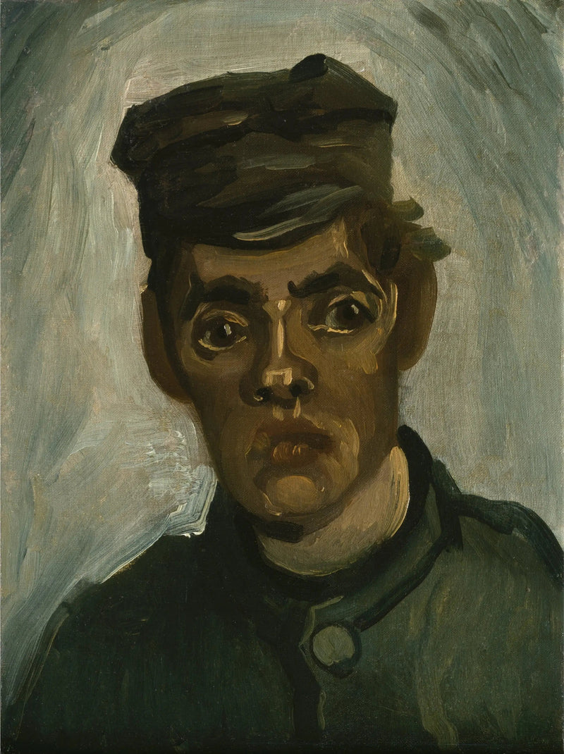 Tête d'un jeune paysan avec une casquette - Vincent van Gogh