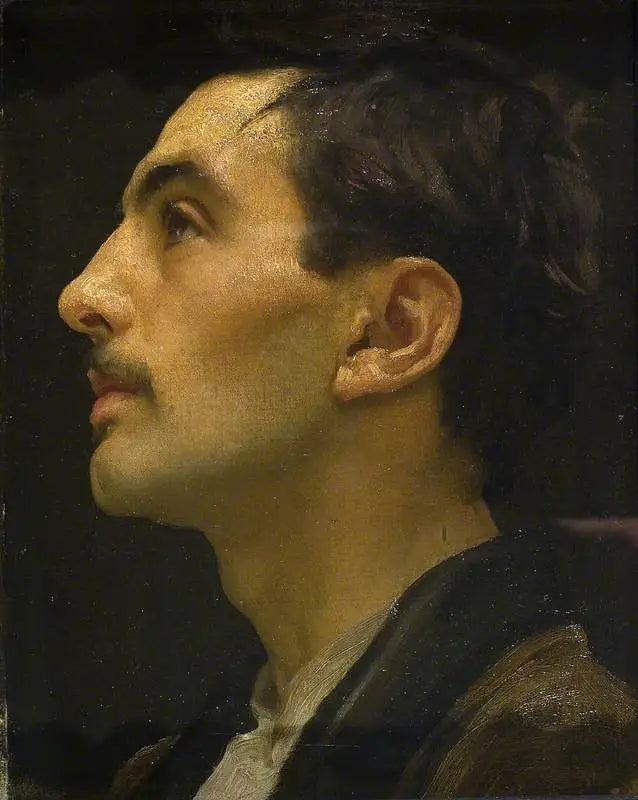 Tête d'un mannequin italien - Frederic Leighton image 1 reproduction de peinture à l’huile