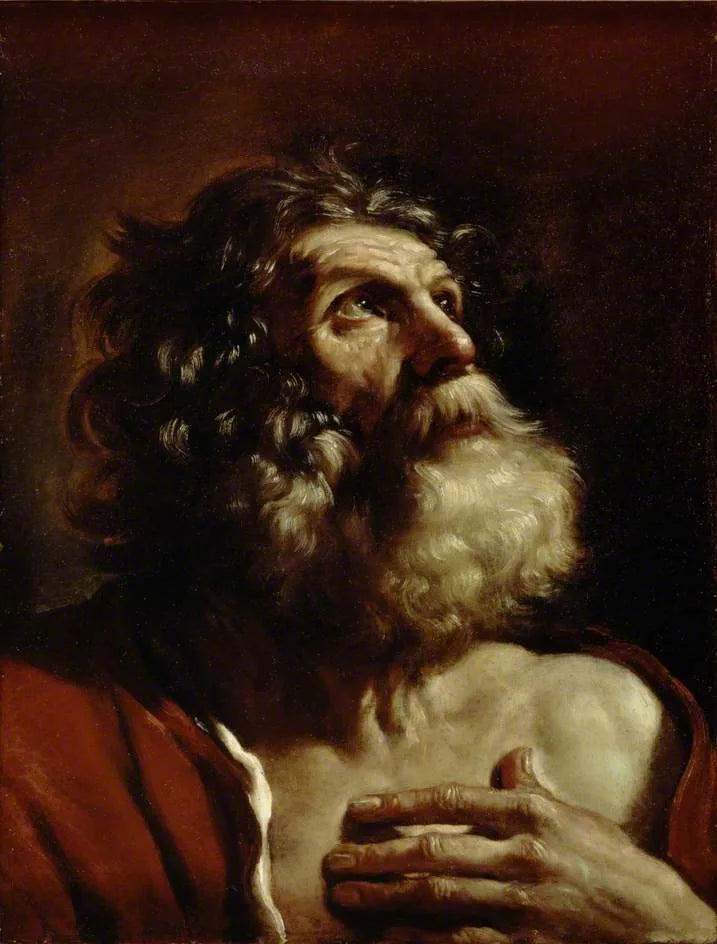 Tête d'un vieil homme - Guercino image 1 reproduction de peinture à l’huile