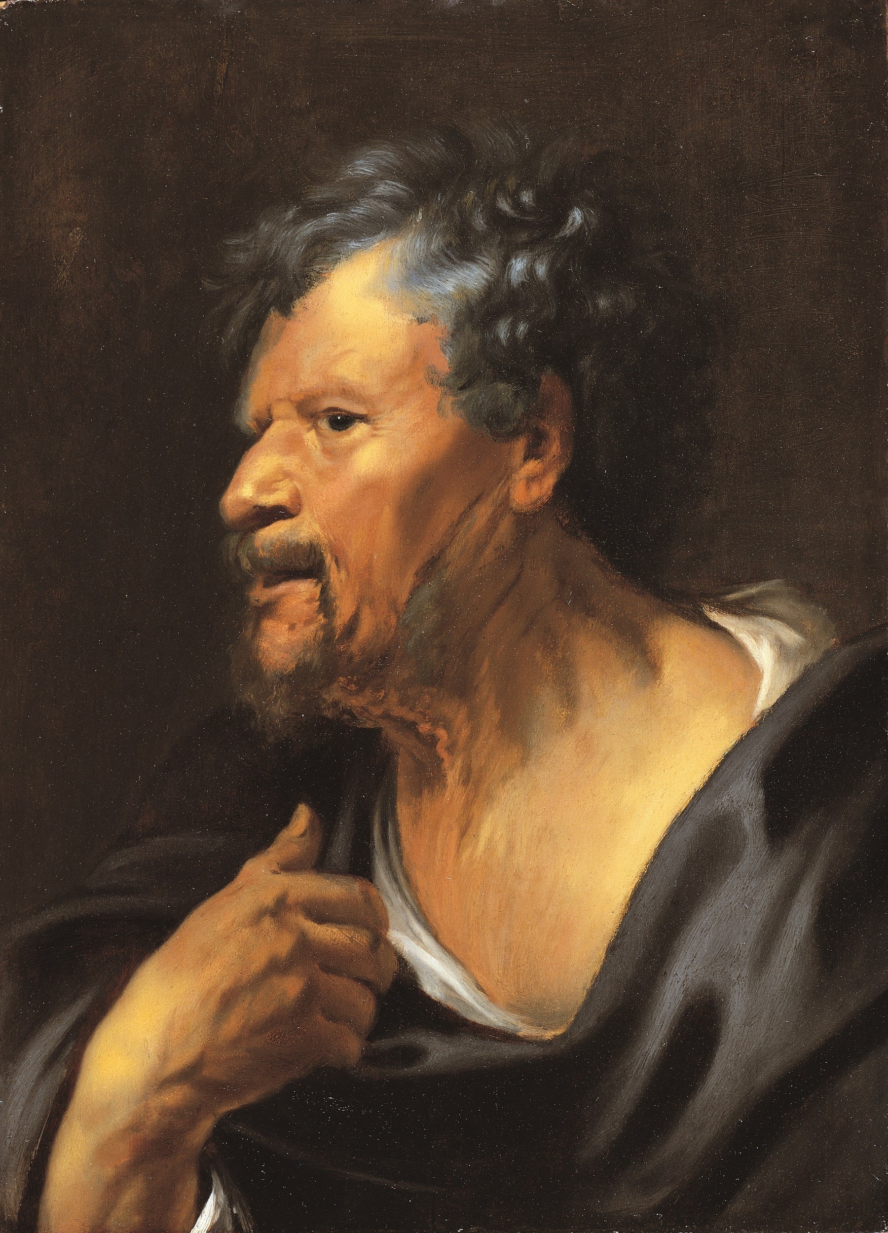 Tête d'un vieil homme - Jacob Jordaens image 1 copie peinte à la main à l’huile