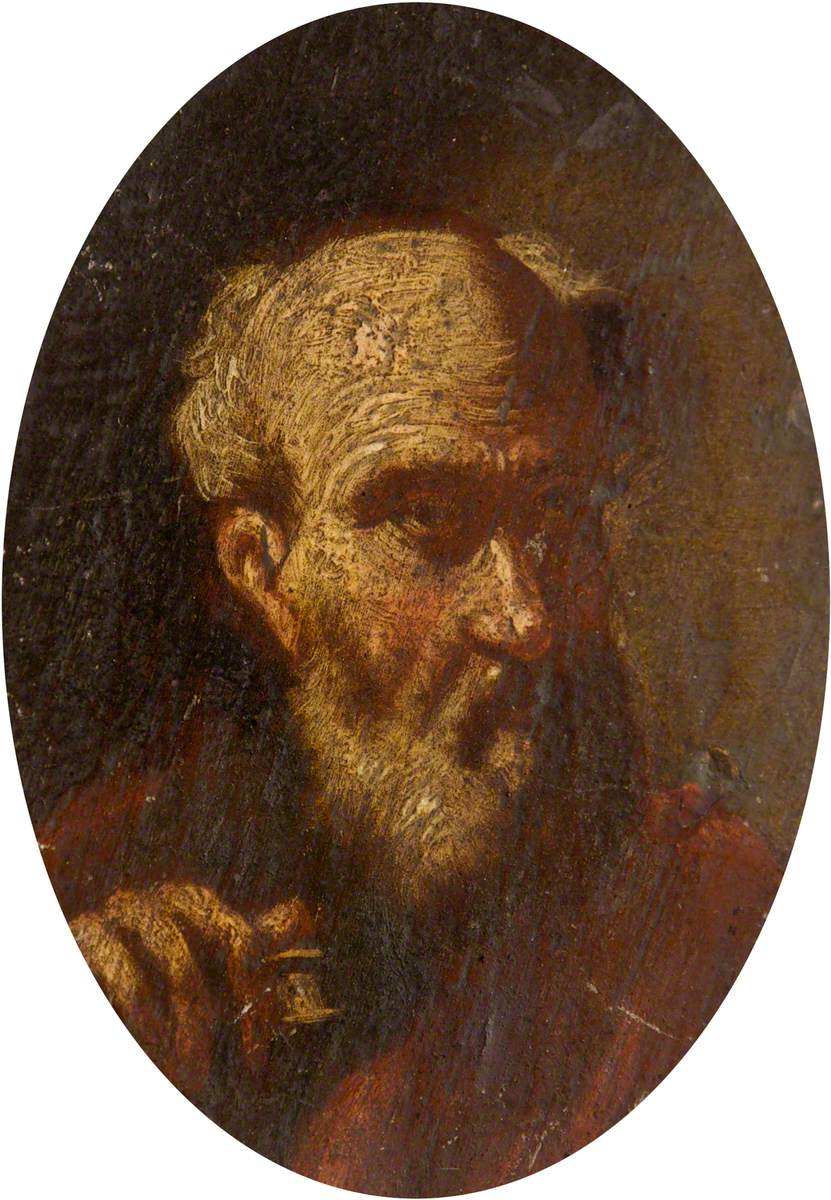 Tête d'un vieil homme - Salvator Rosa image 1 reproduction artisanale de tableau