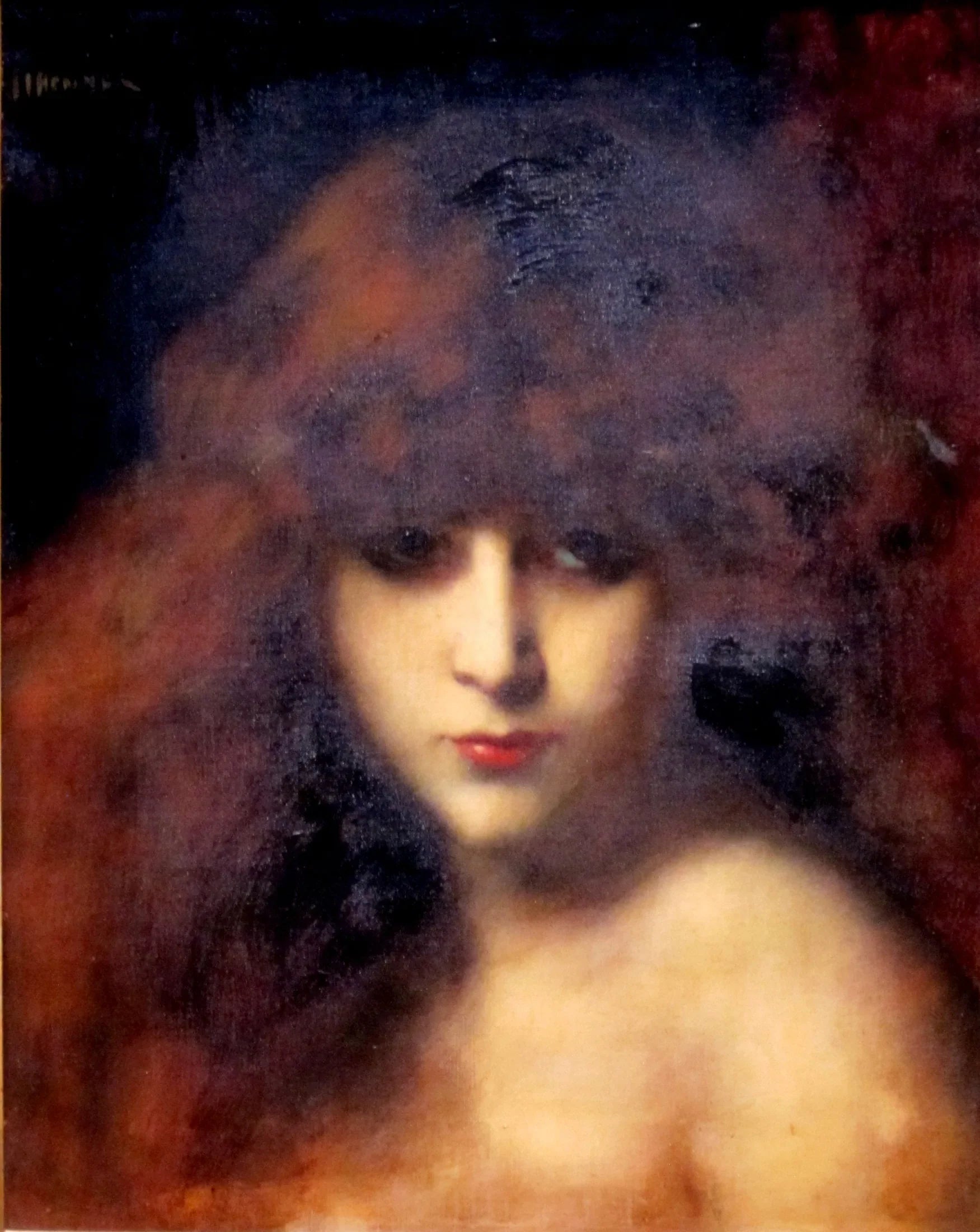 Tête d'une femme - Jean-Jacques Henner image 1 copie de tableau peinte à la main