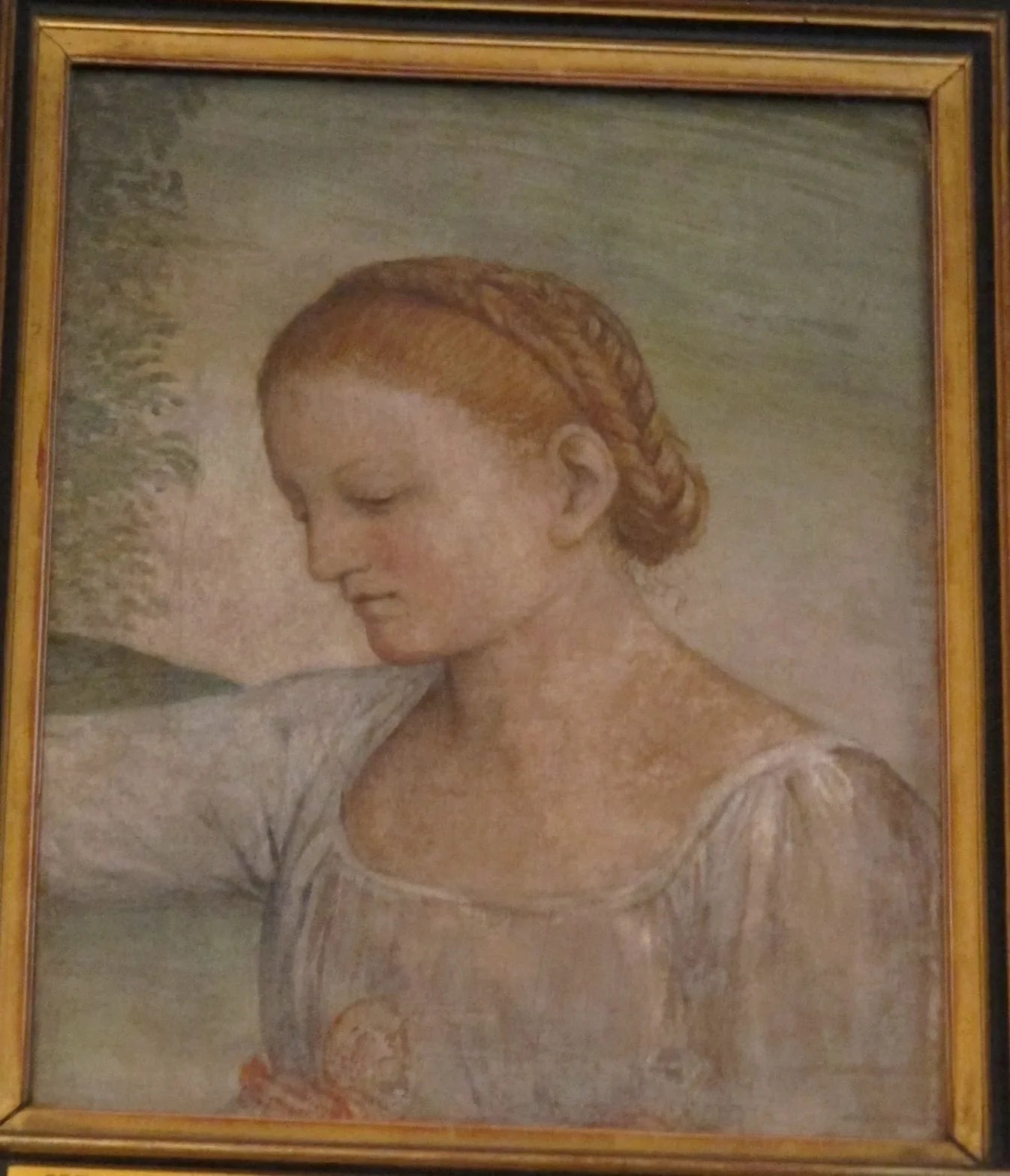 Tête d'une fille - Bernardino Luini image 1 reproduction artisanale de tableau