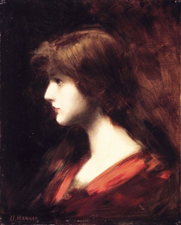 Tête d'une fille - Jean-Jacques Henner image 1 reproduction artisanale de tableau