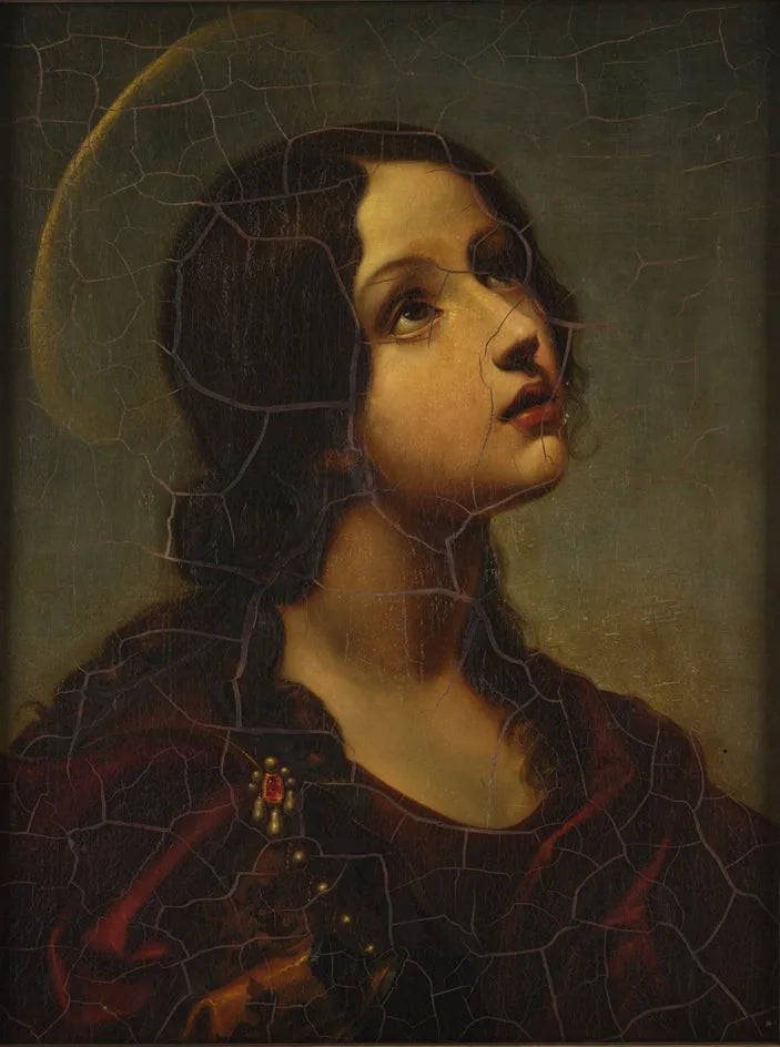 Tête d'une jeune sainte (sainte Lucie ?) - Carlo Dolci image 1 tableau peint à l’huile sur toile