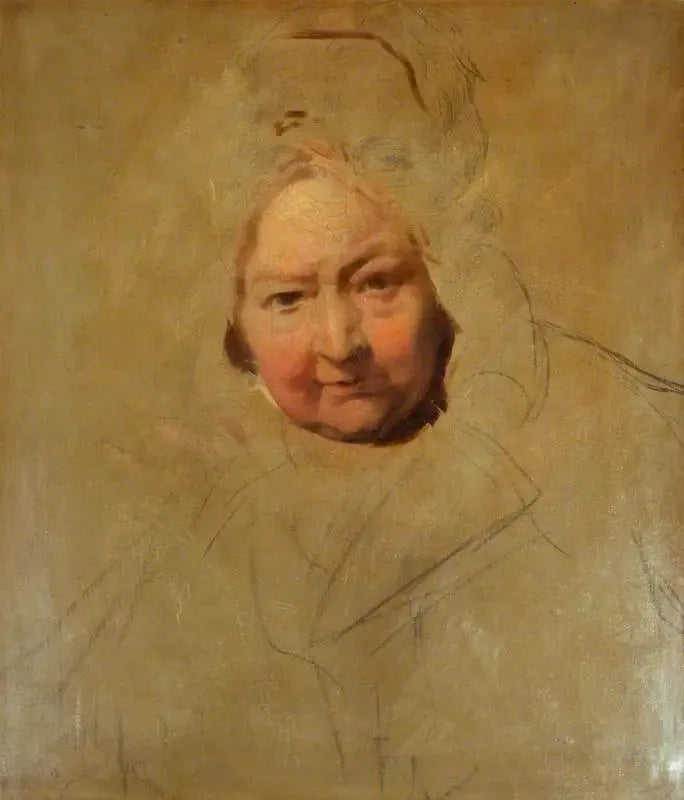 Tête d'une vieille dame - Thomas Lawrence image 1 reproduction de peinture à l’huile