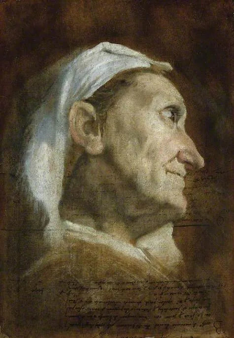 Tête d'une vieille femme - Annibale Carracci