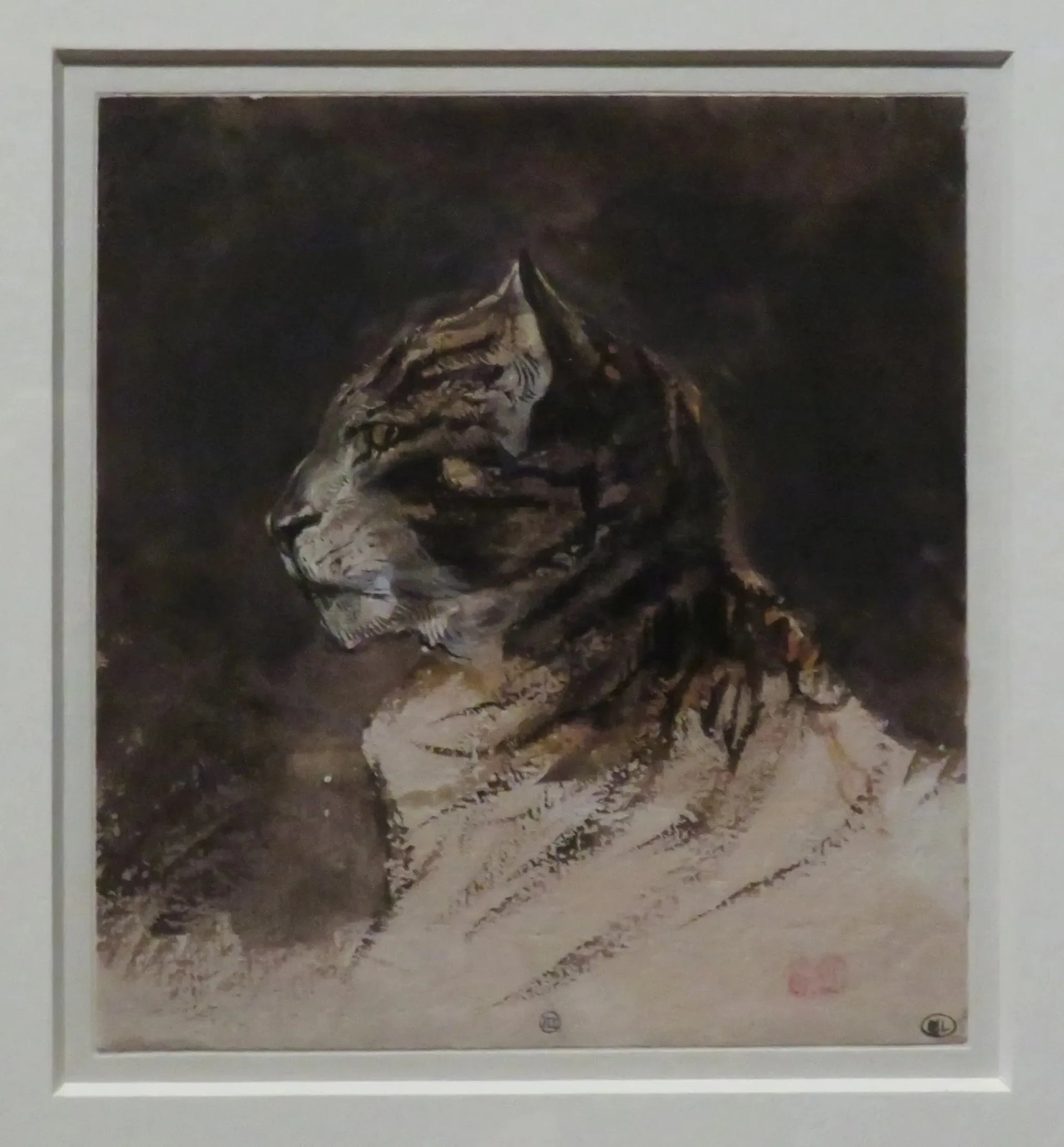 Tête de chat - Eugène Delacroix image 1 reproduction d’œuvre d’art à l’huile