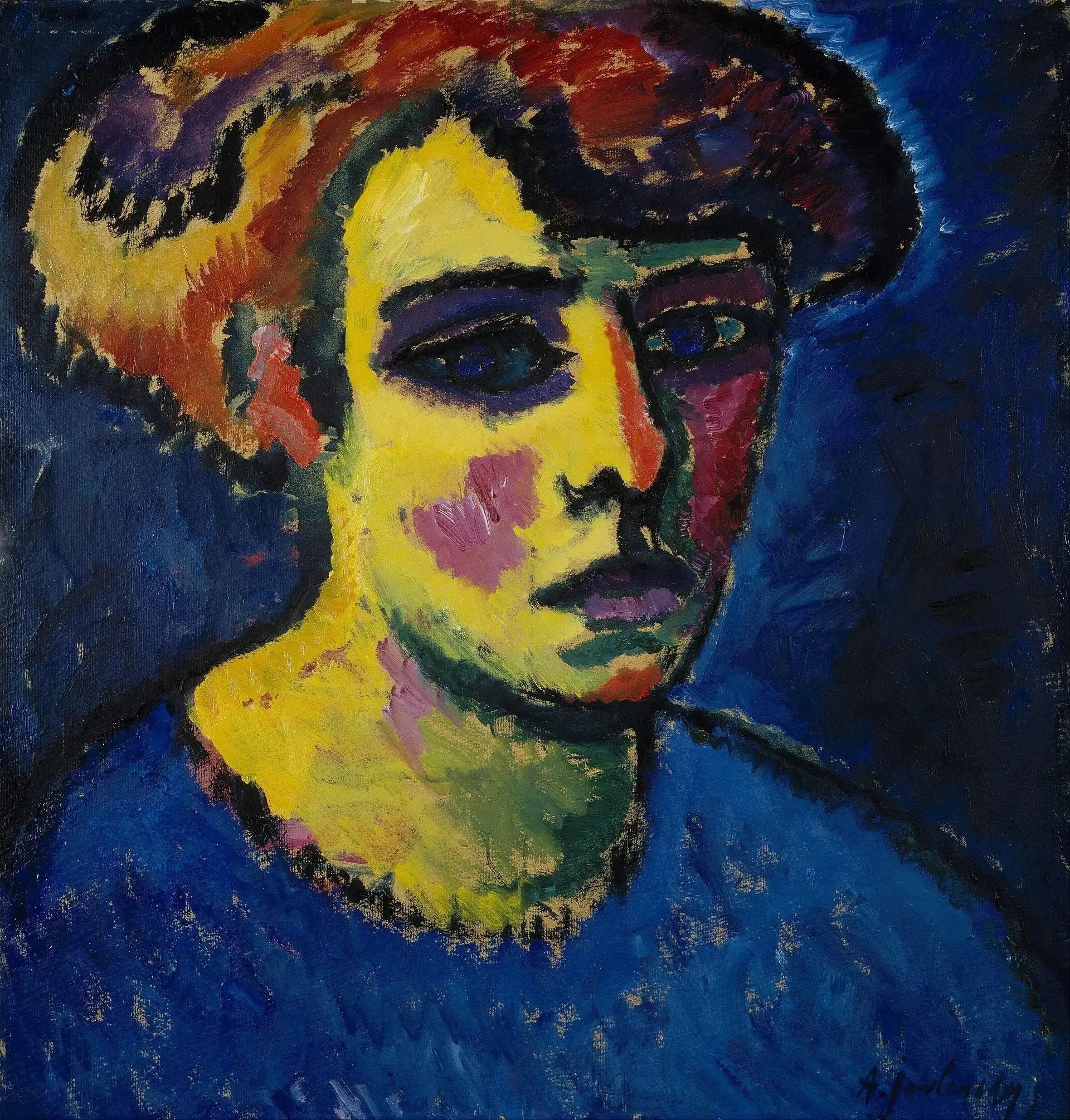 Tête de femme - Alexej von Jawlensky image 1 tableau peint à l’huile sur toile