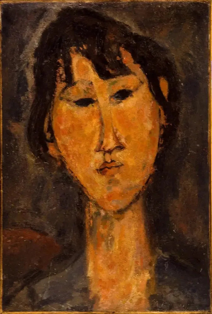 Tête de femme - Amedeo Modigliani image 1 copie de tableau peinte à la main