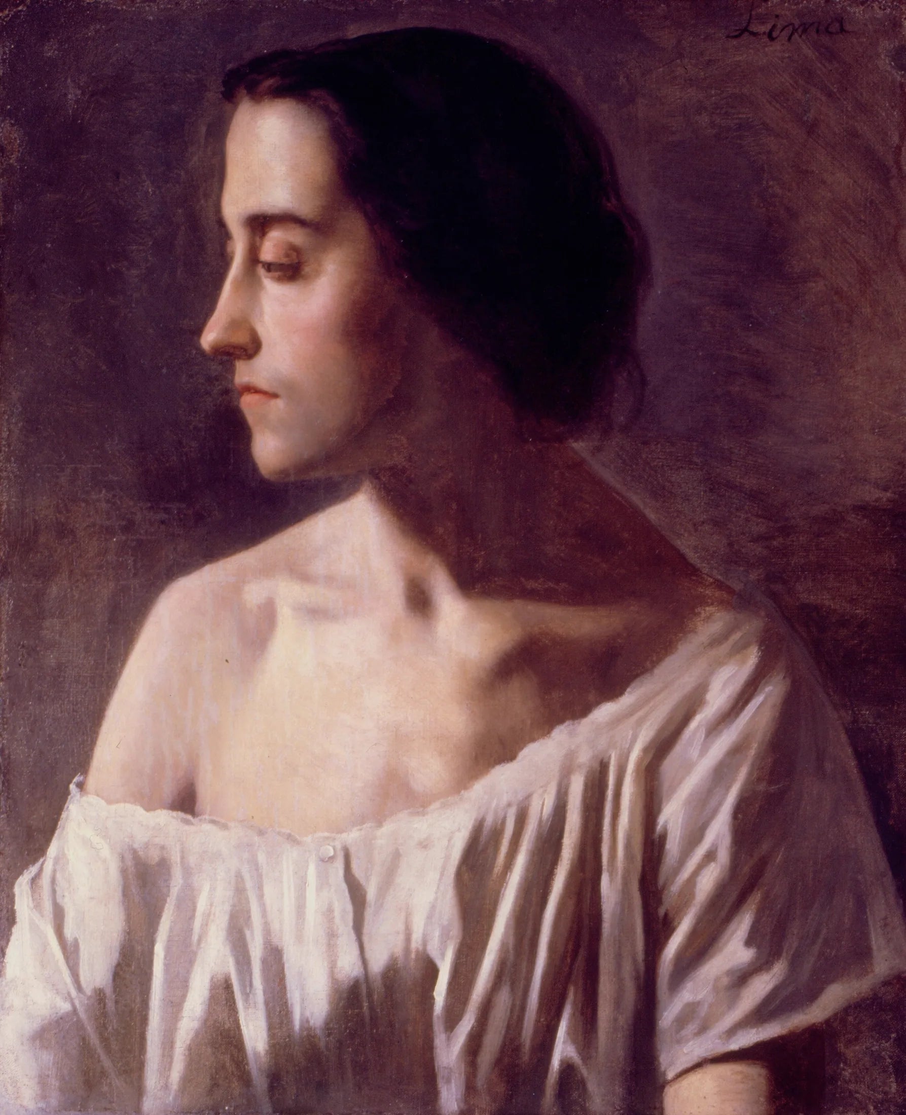 Tête de femme - Victor Meirelles image 1 copie peinte à la main à l’huile