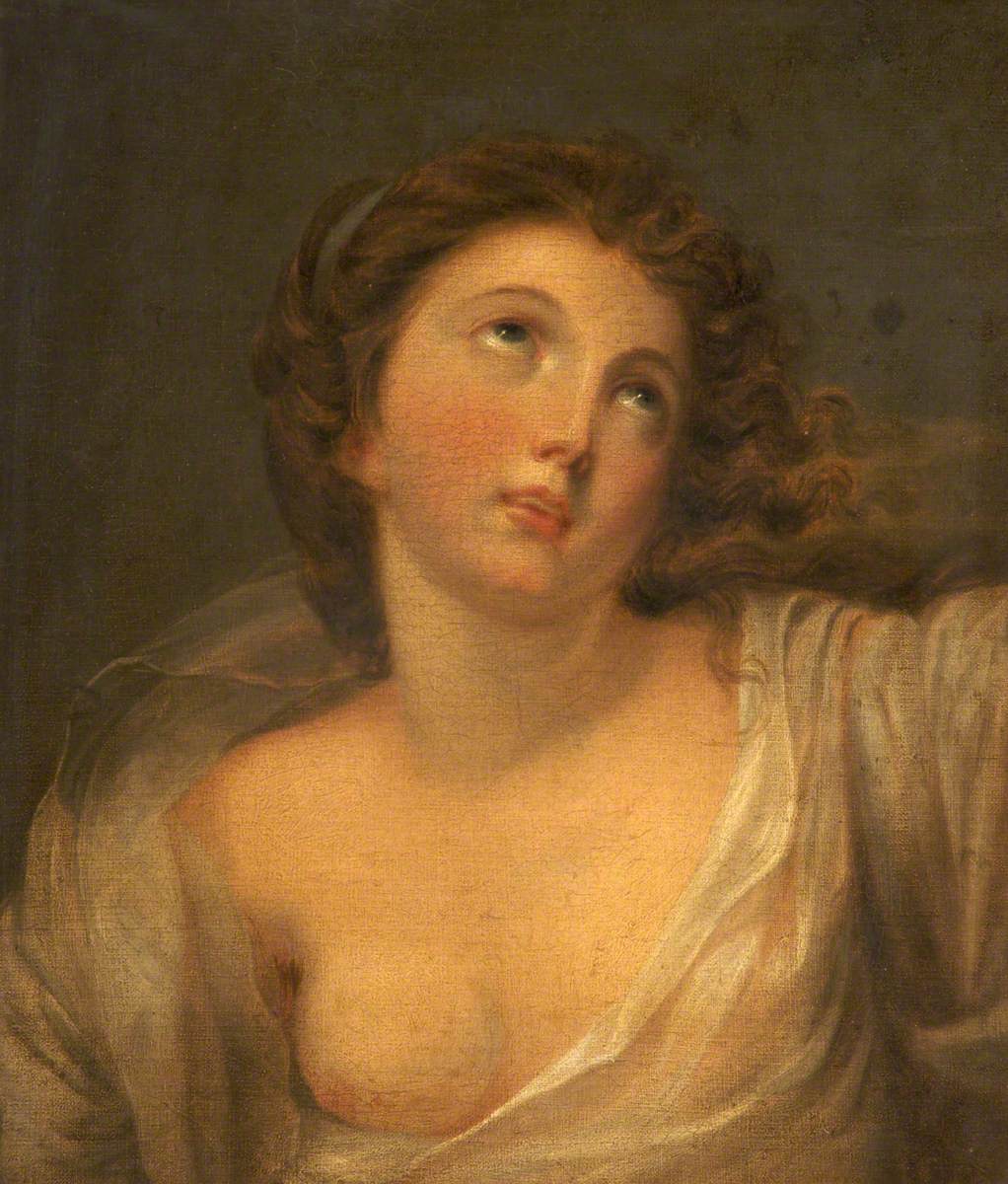 Tête de fille - Jean-Baptiste Greuze image 1 reproduction de peinture à l’huile
