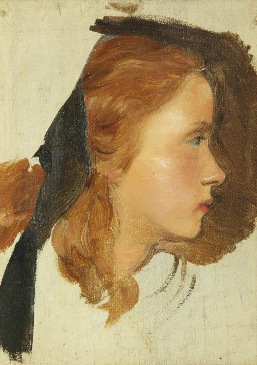 Tête de fille - John Everett Millais image 1 tableau peint à l’huile sur toile
