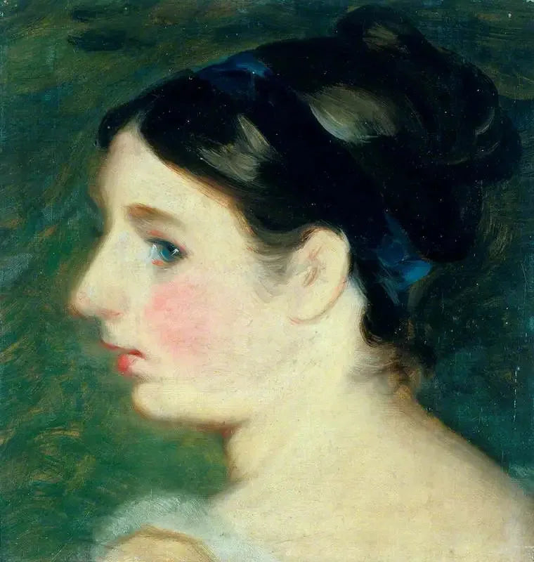 Tête de fille (probablement un portrait de Mary Constable) - John Constable image 1 tableau peint à l’huile sur toile