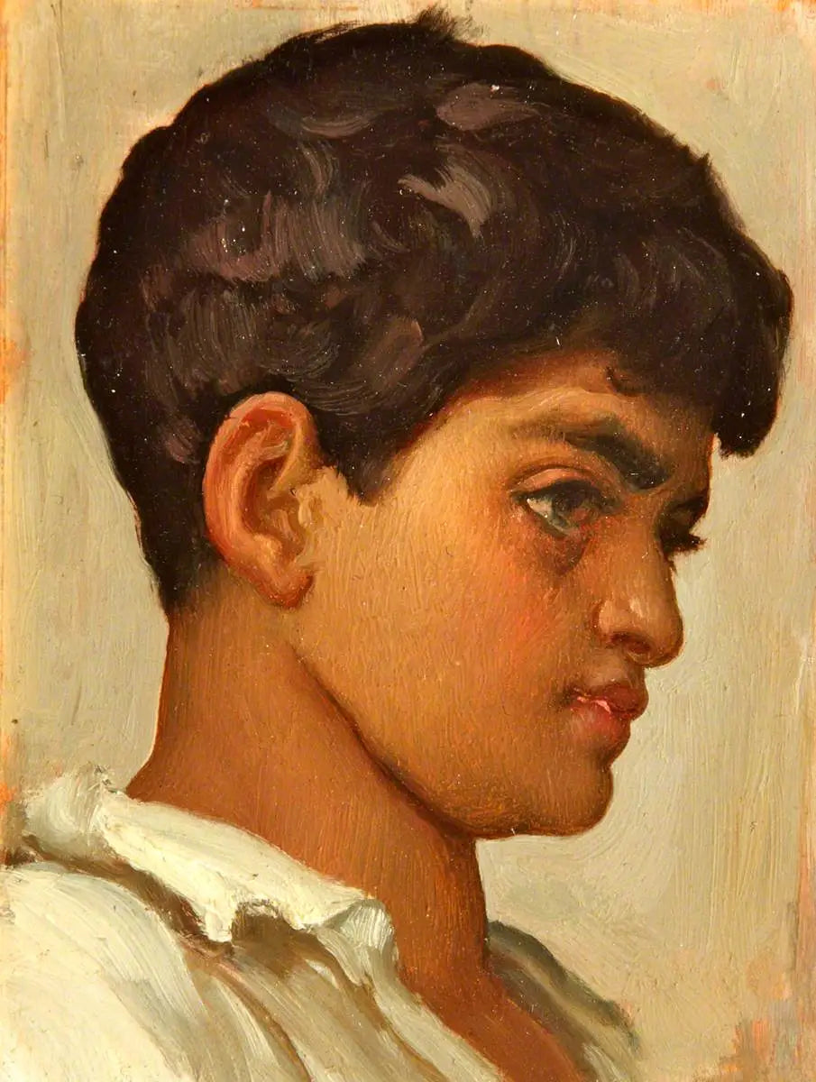 Tête de garçon espagnol - Frederic Leighton image 1 reproduction d’œuvre d’art à l’huile