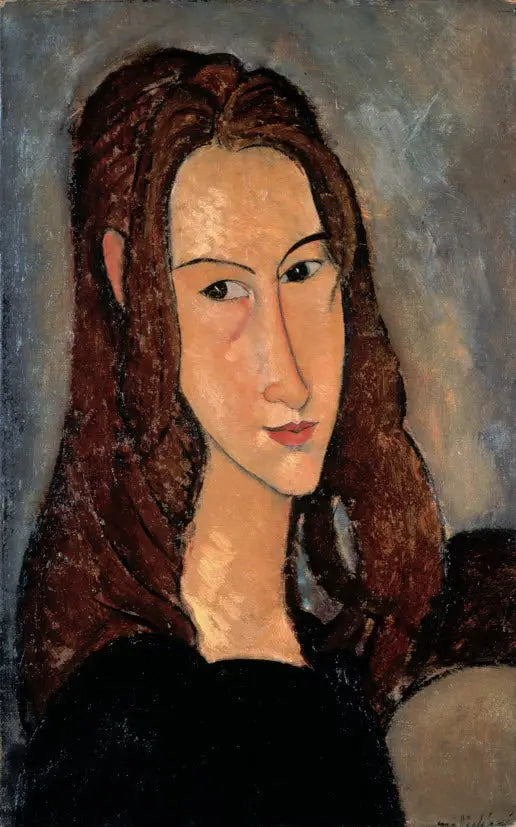 Tête de Jeanne Hébuterne vers la droite - Amedeo Modigliani image 1 copie peinte à la main à l’huile