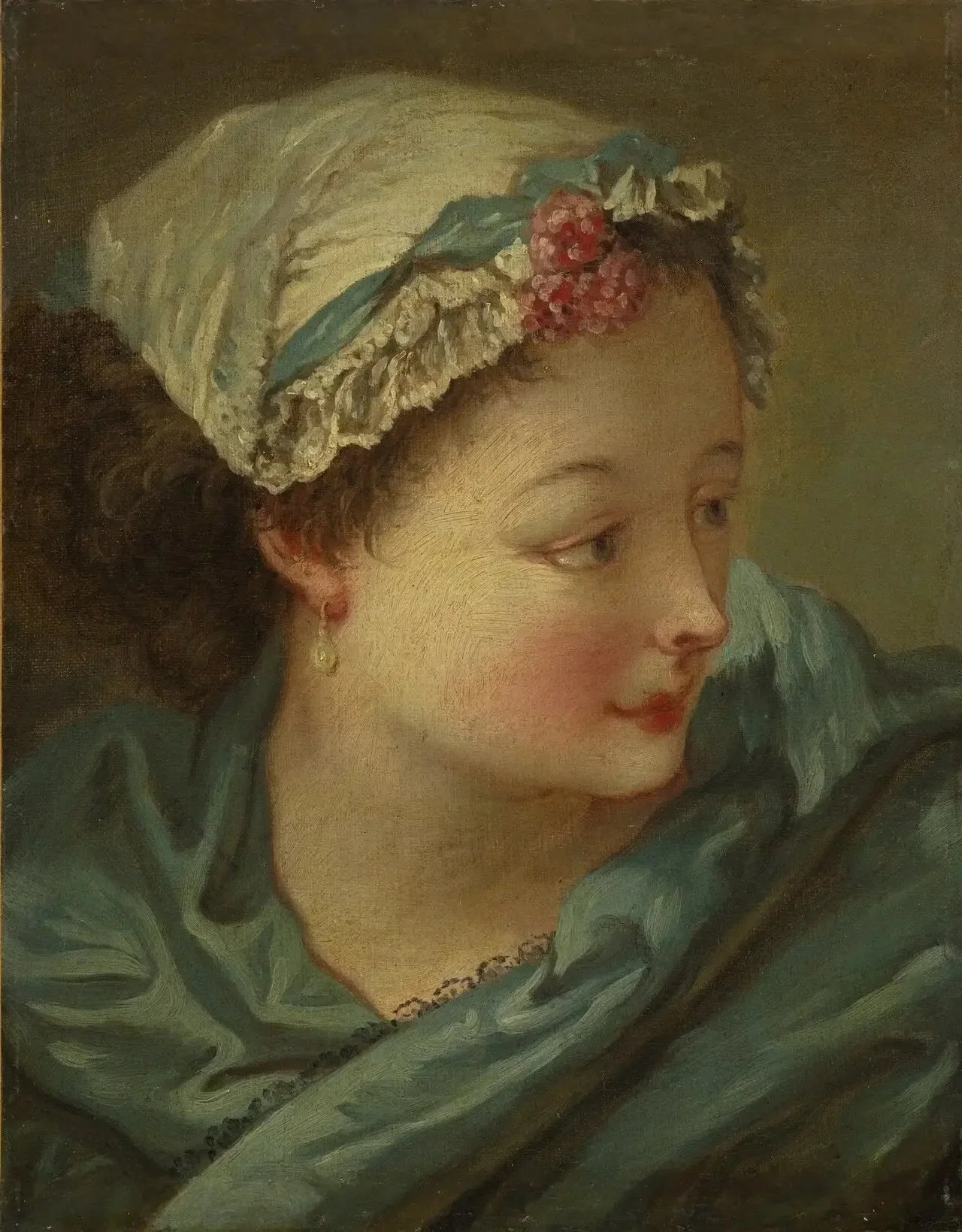 Tête de jeune femme - François Boucher image 1 reproduction artisanale de tableau