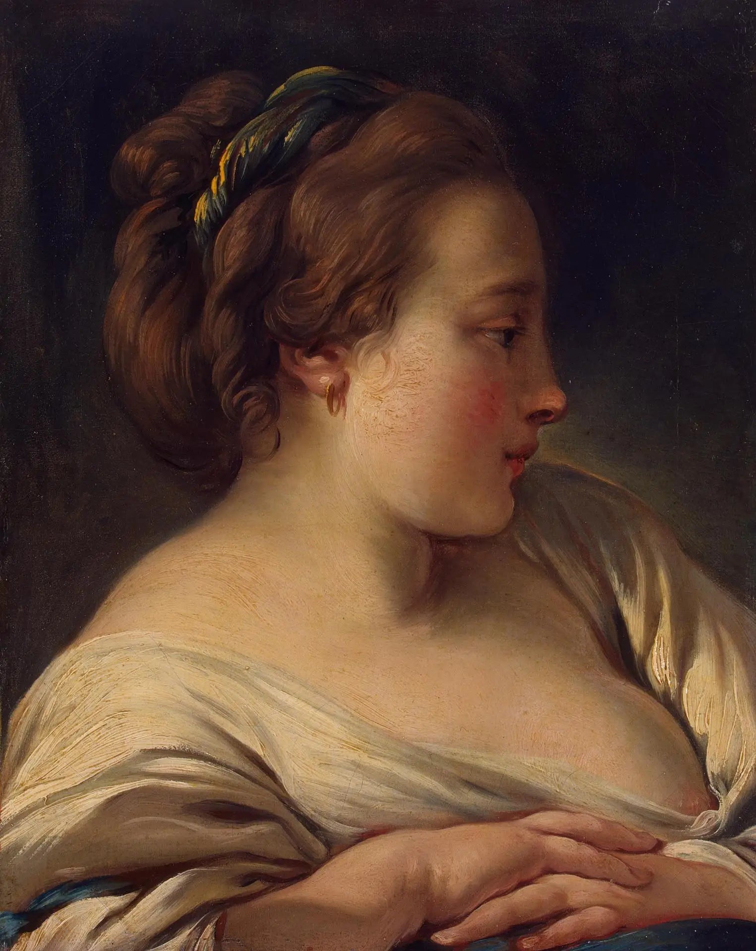 Tête de jeune fille - François Boucher image 1 copie de tableau peinte à la main