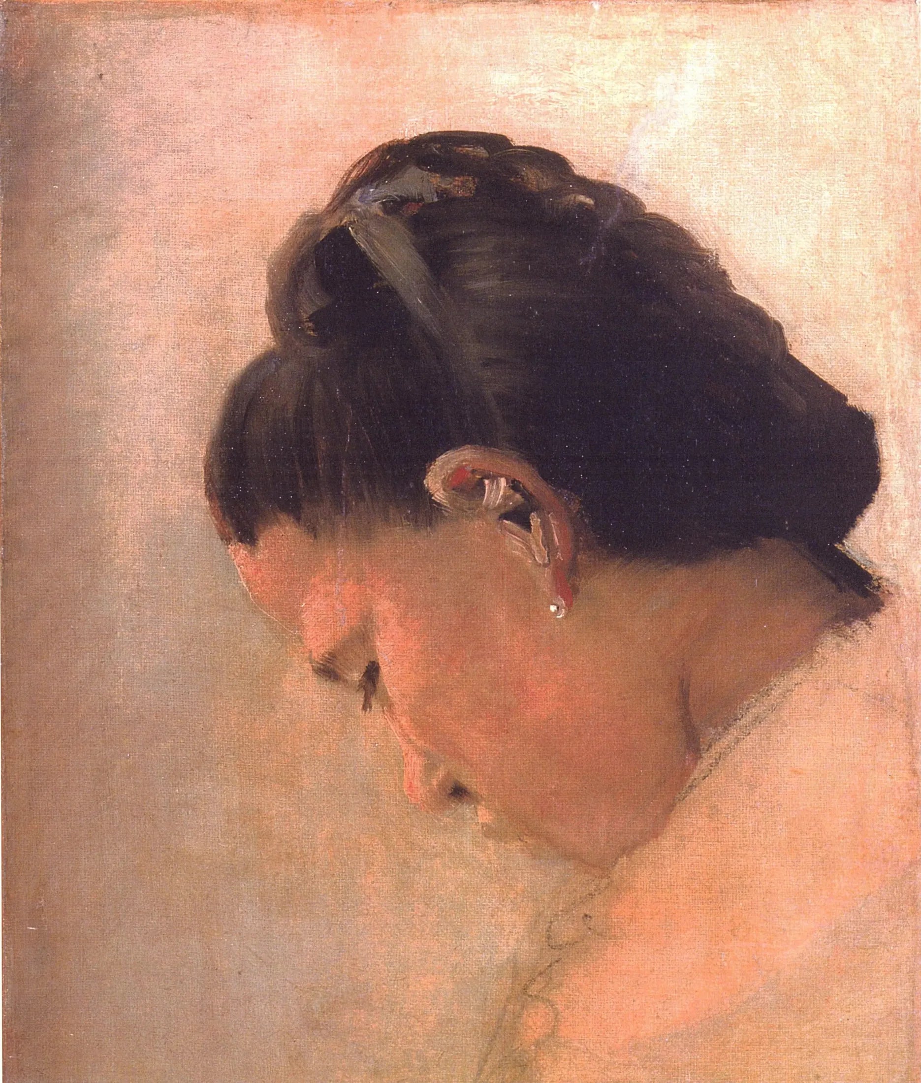 Tête de jeune fille - Georges Seurat image 1 copie peinte à la main à l’huile
