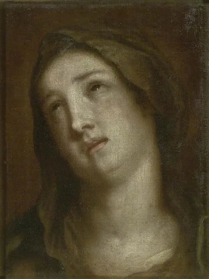 Tête de la Vierge en deuil - Antoine van Dyck image 1 copie de tableau peinte à la main