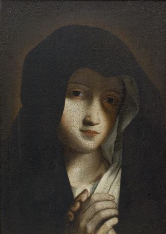 Tête de la Vierge - Giovanni Battista Salvi image 1 reproduction de peinture à l’huile