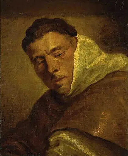 Tête de moine - Antoine van Dyck image 1 copie de tableau peinte à la main