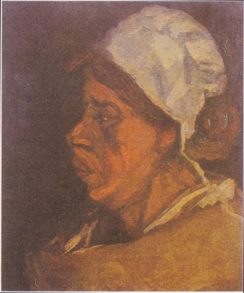 Tête de paysanne au bonnet blanc - Vincent van Gogh