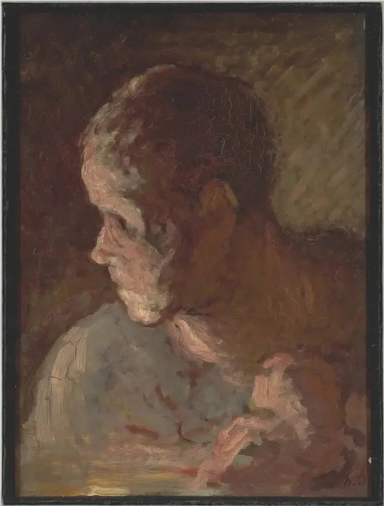 Tête de sonneur - Honoré Daumier image 1 copie peinte à la main à l’huile