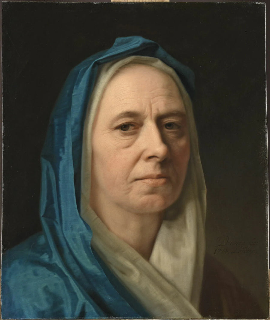 Tête de femme au voile - Balthazar Denner