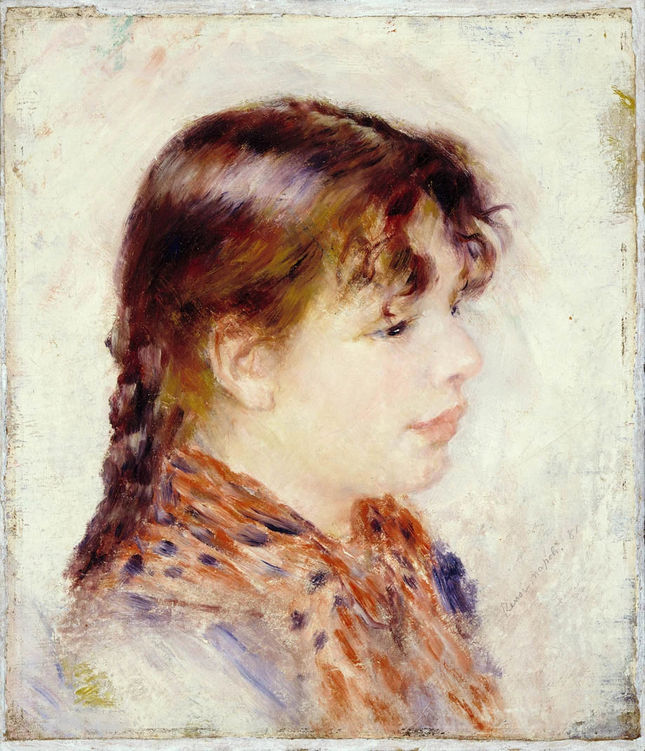 Tête de jeune fille napolitaine peinte par Pierre-Auguste Renoir en 1881