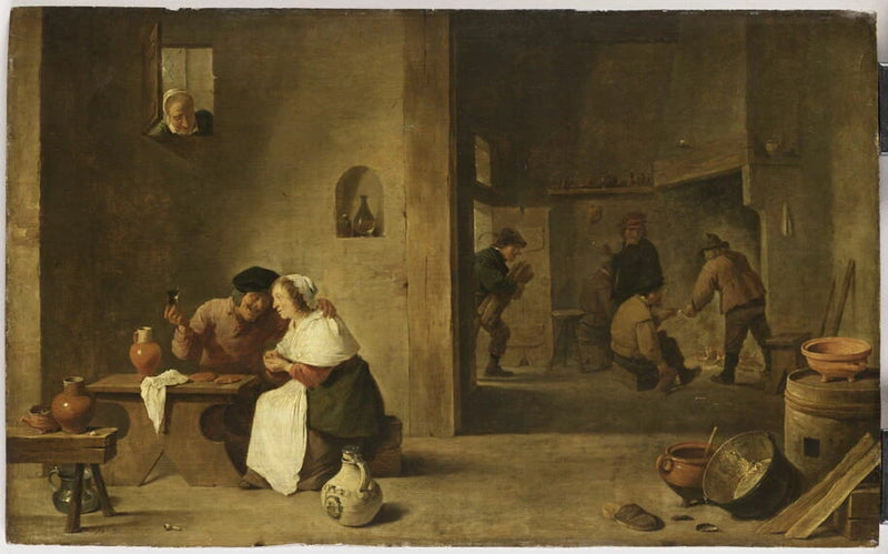 Tête-à-tête épié - David II Teniers