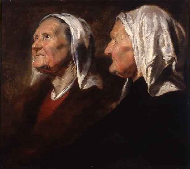 Têtes de vieille femme - Jacob Jordaens image 1 reproduction d’œuvre d’art à l’huile