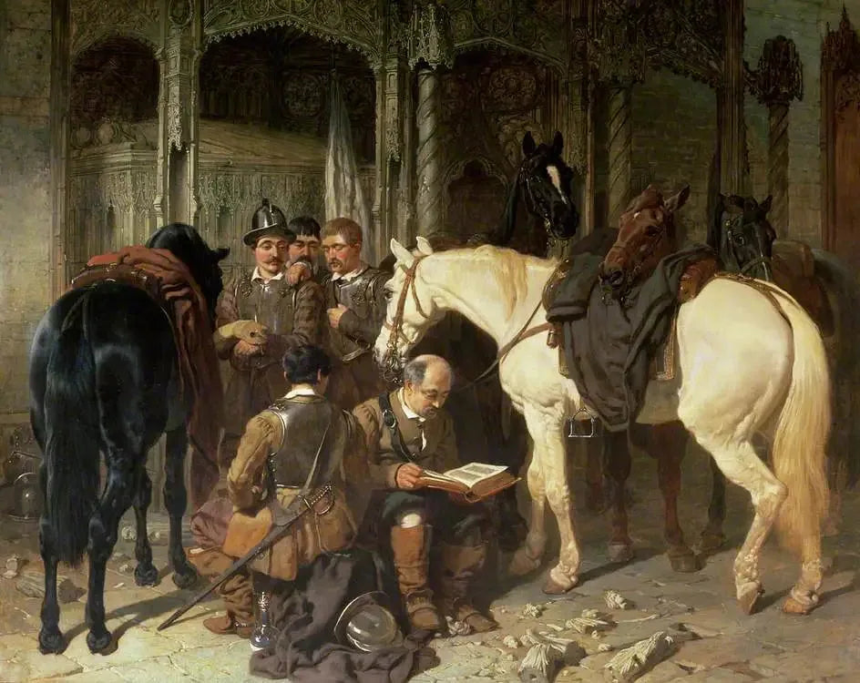 Têtes rondes dans une église d'Arundel - John Frederick Herring, Sr. image 1 tableau peint à l’huile sur toile