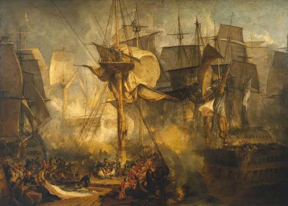 The Battle of Trafalgar, as Seen from the Mizen Starboard Shrouds of the Victory - J. M. W. Turner image 1 copie peinte à la main à l’huile