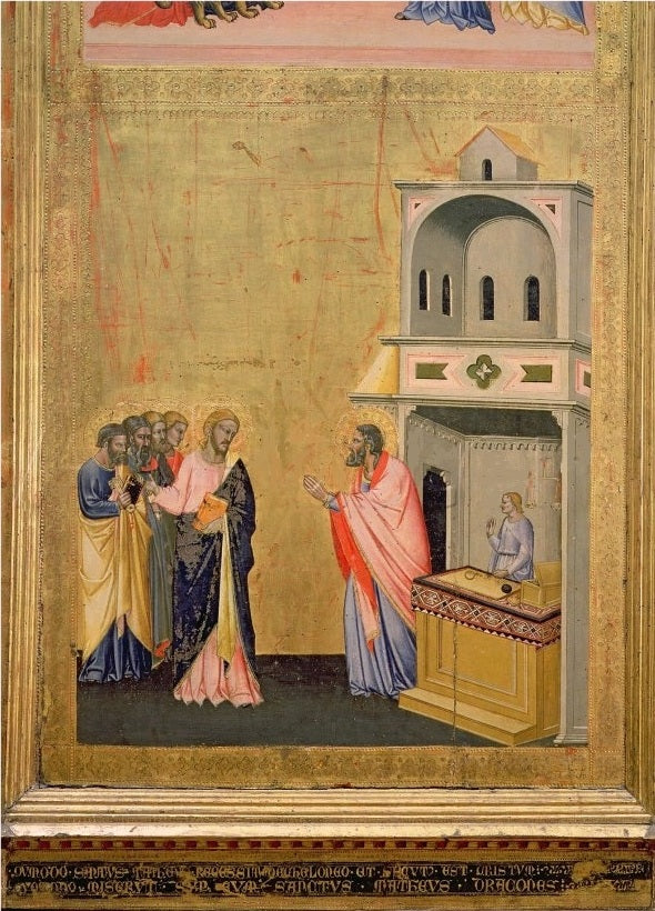 The Calling of St. Matthew - Andrea Orcagna image 1 reproduction de peinture à l’huile