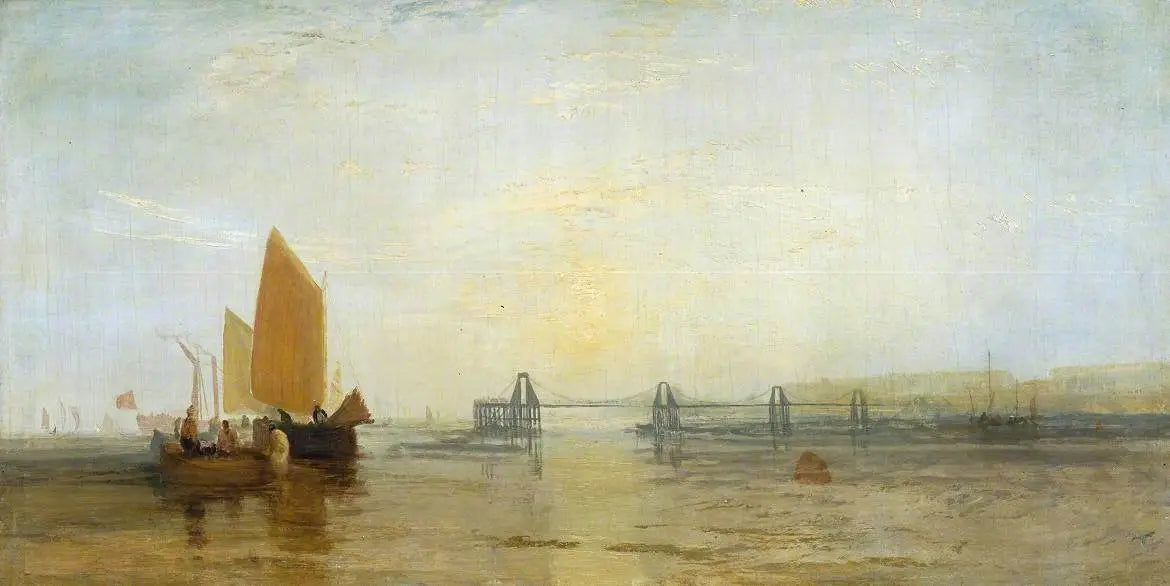 The Chain Pier, Brighton - J. M. W. Turner image 1 copie peinte à la main à l’huile