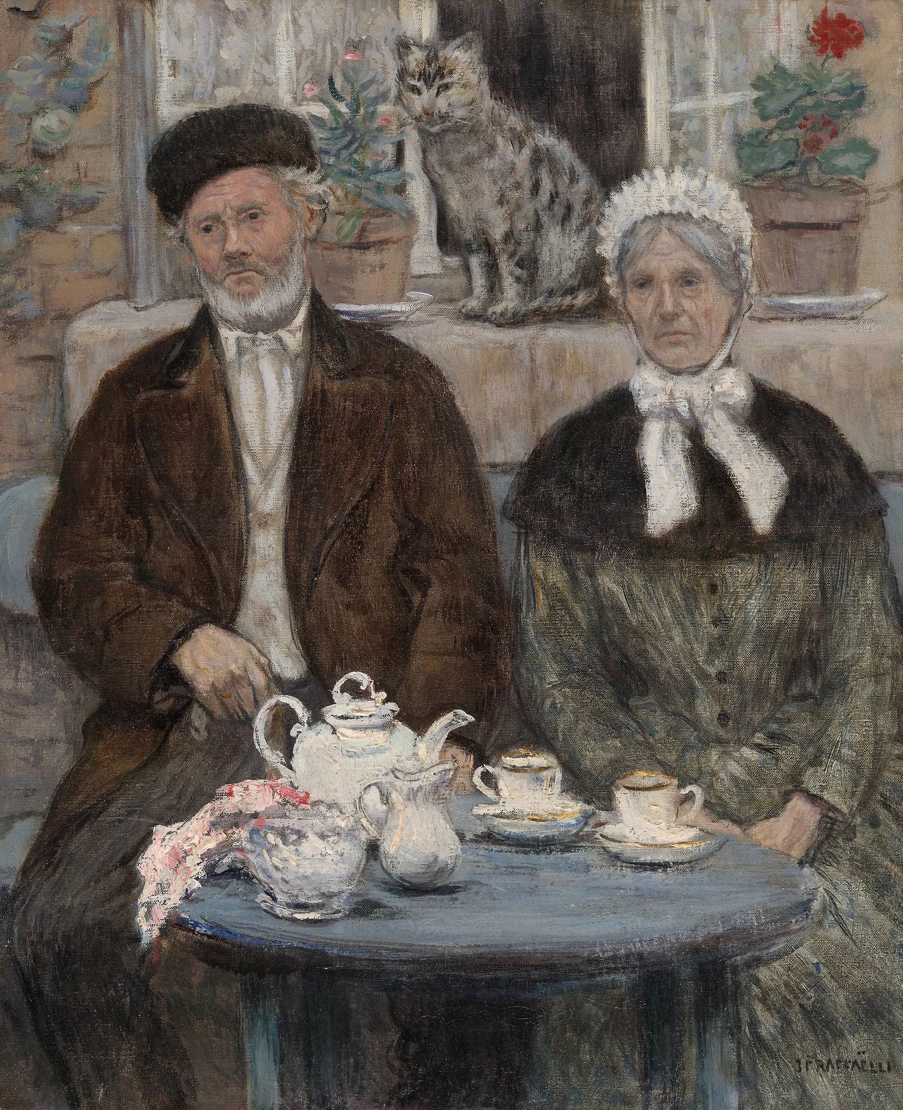 Thé de l'après-midi - Jean-François Raffaëlli image 1 reproduction d’œuvre d’art à l’huile