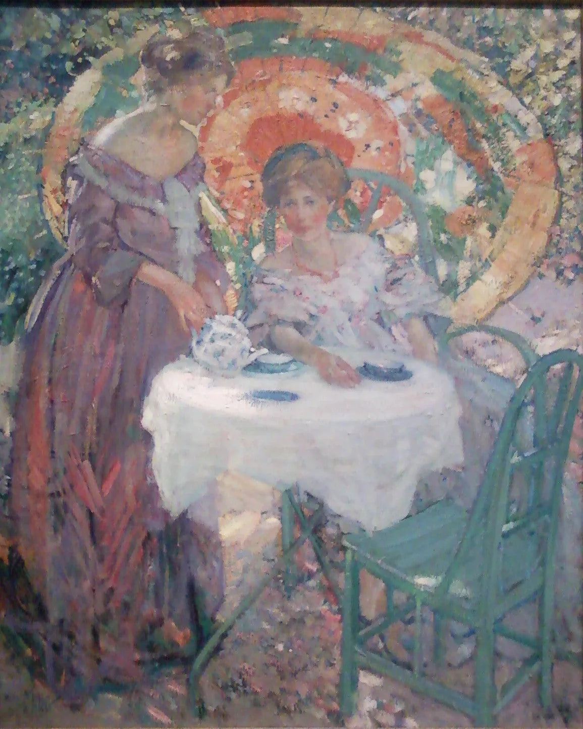 Thé de l'après-midi - Richard Edward Miller image 1 reproduction de peinture à l’huile