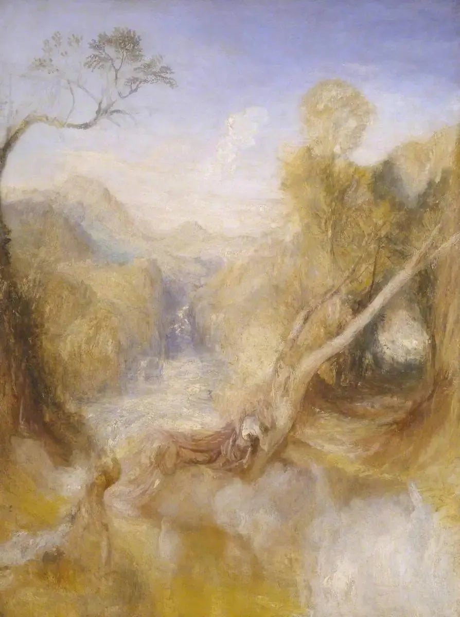 The Death of Actaeon, with a Distant View of Montjovet, Val d’Aosta - J. M. W. Turner image 1 reproduction artisanale de tableau