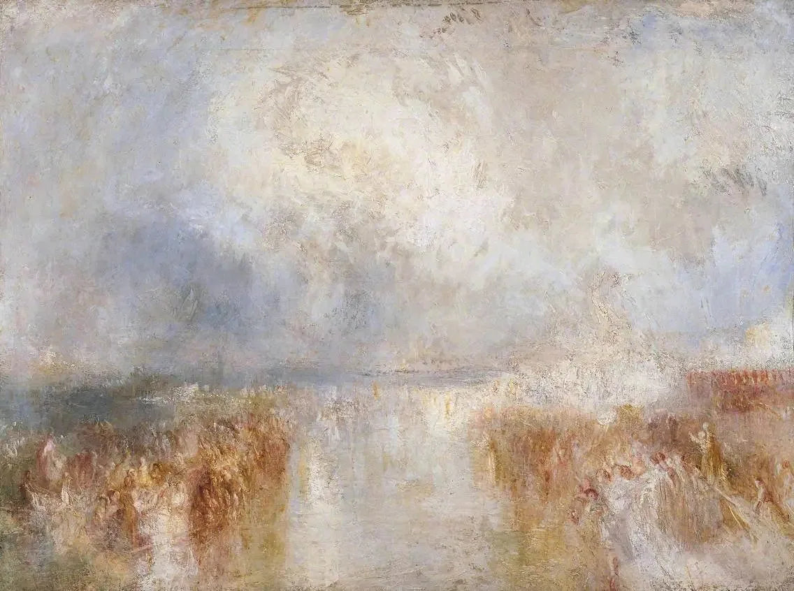 The Disembarkation of Louis-Philippe at the Royal Clarence Yard, Gosport, 8 October 1844 - J. M. W. Turner image 1 copie peinte à la main à l’huile