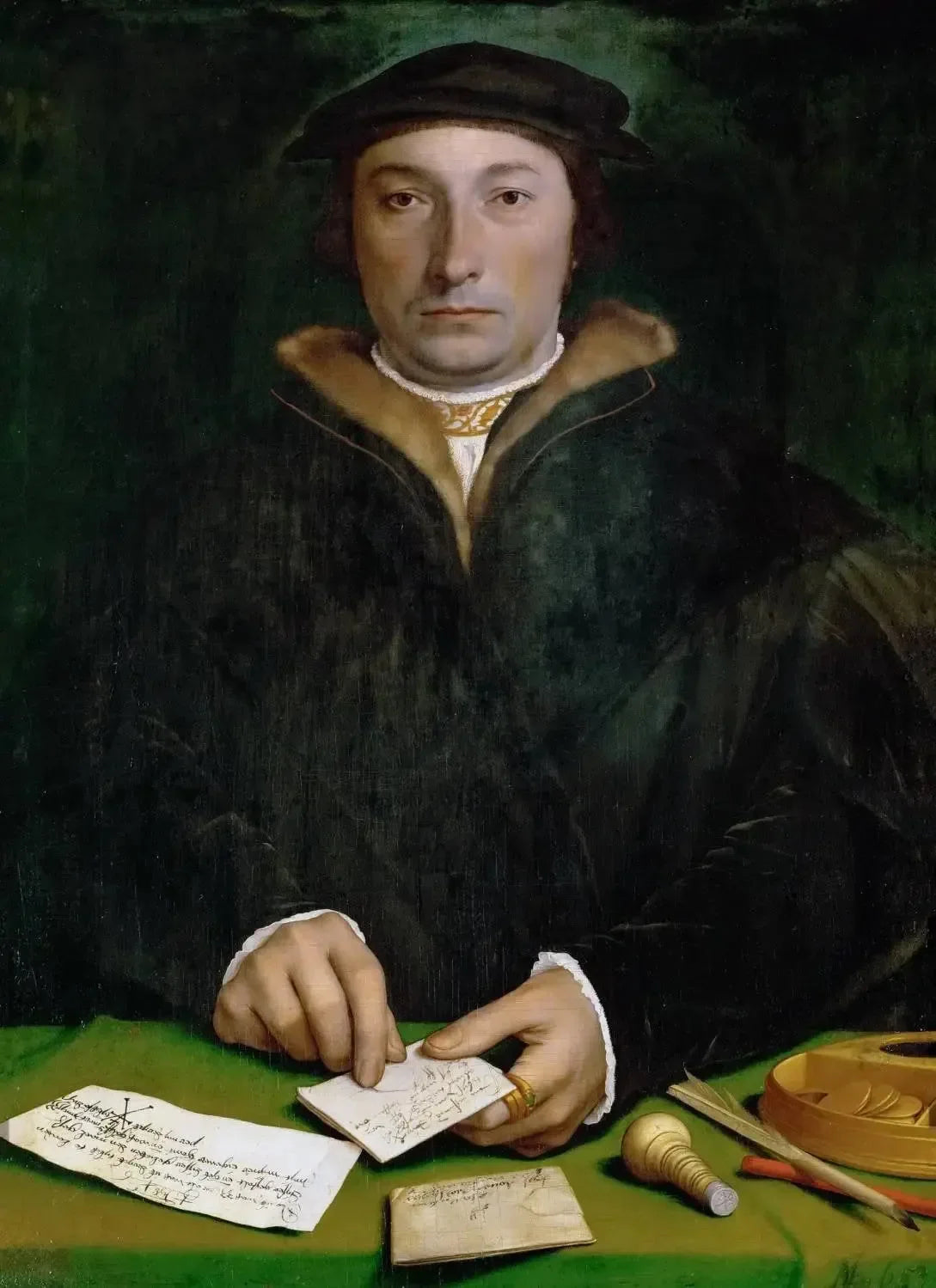 The Duisburg merchant Dirck Tybis - Hans Holbein le Jeune image 1 reproduction réalisée par Alpha Reproduction